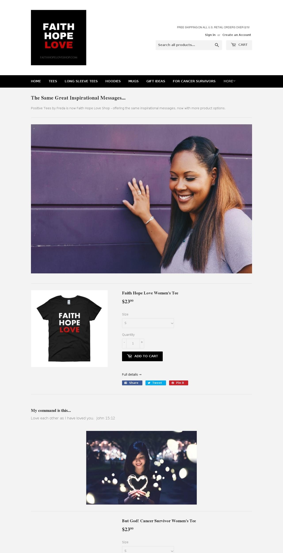 faithhopeloveshop.com — Shopify storefront screenshot