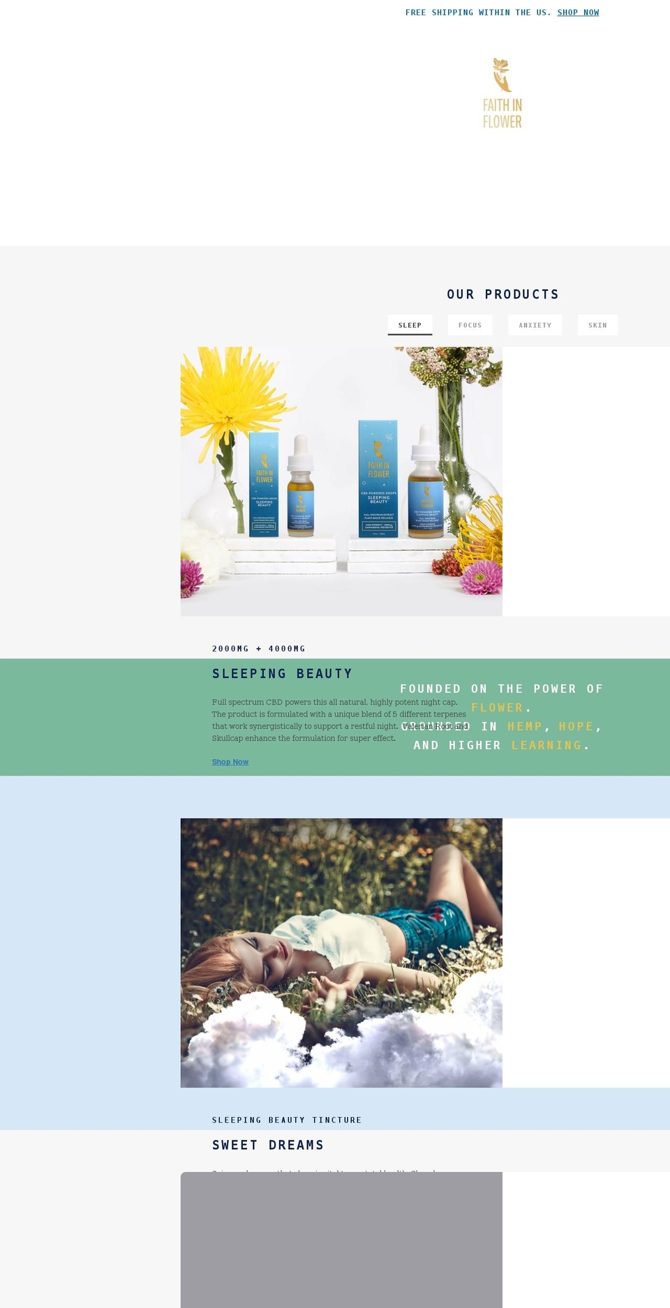 faithinflower.com shopify website screenshot