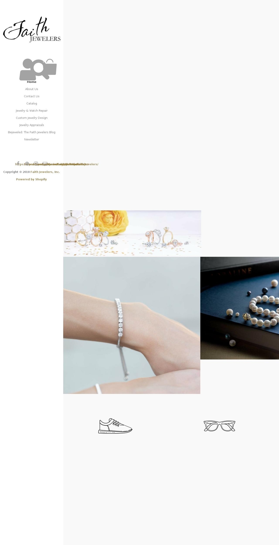 faithjewelersinc.com shopify website screenshot