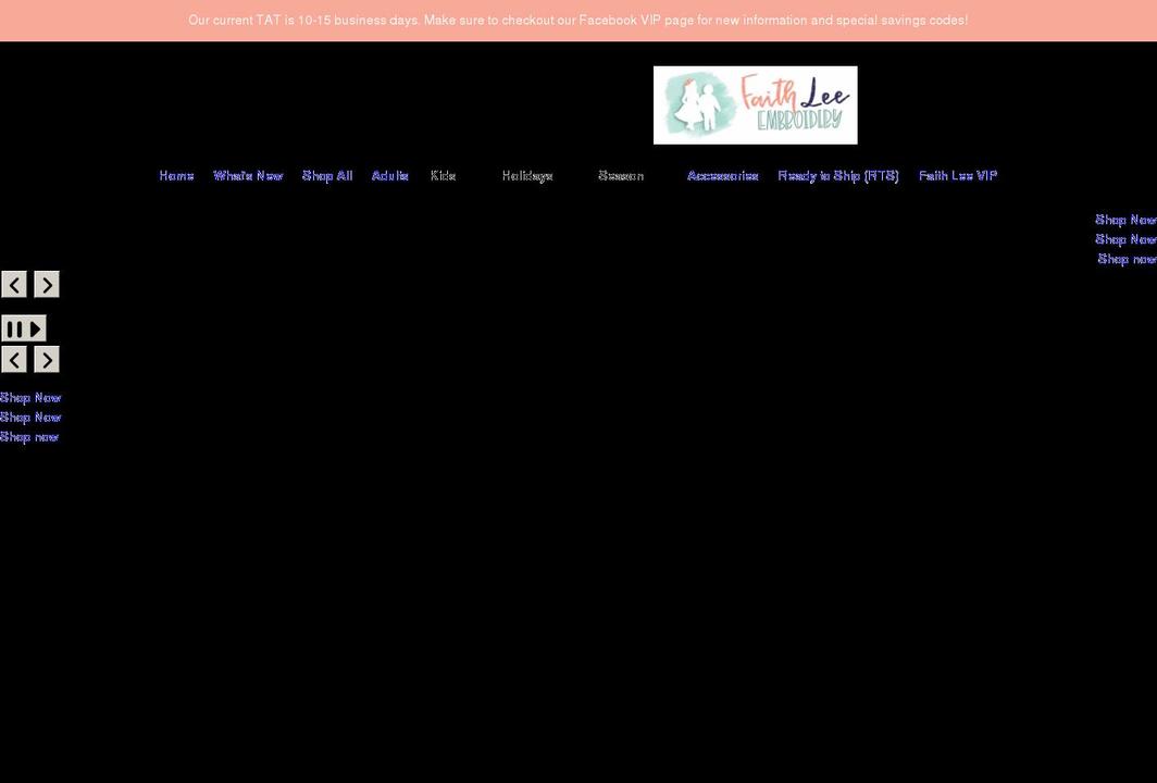 faithleeembroidery.com — Shopify storefront screenshot