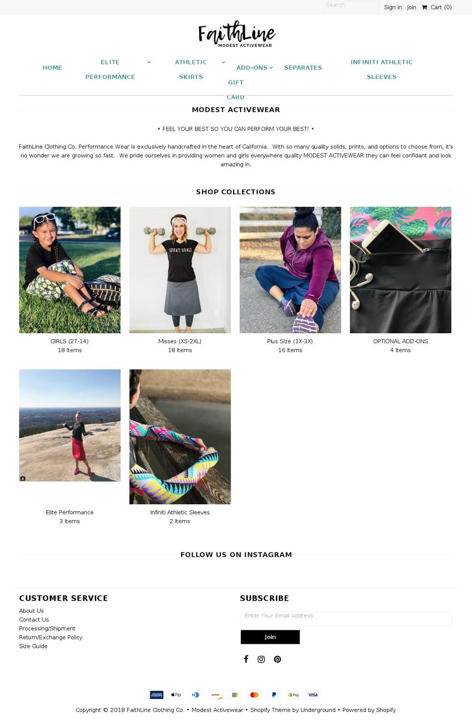 faithlineclothingco.com — Shopify storefront screenshot