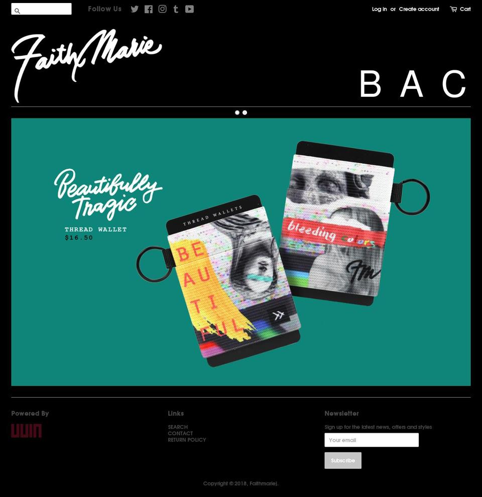 faithmariej.com — Shopify storefront screenshot