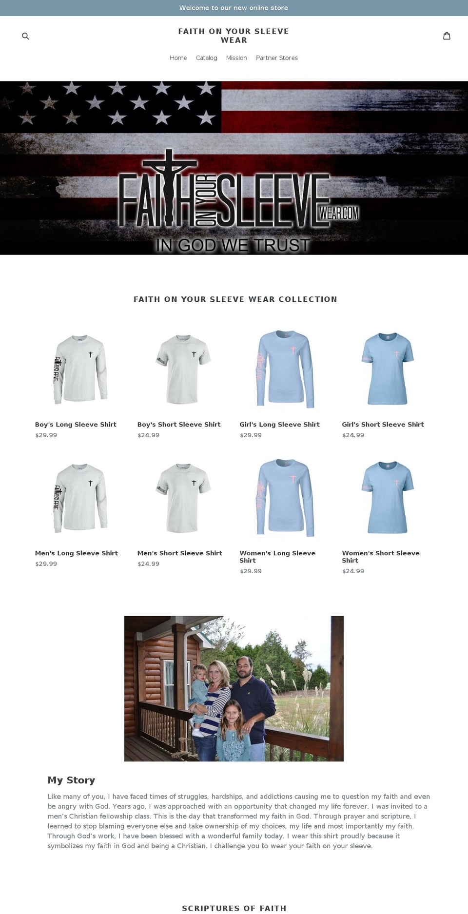 faithonyoursleevewear.com shopify website screenshot