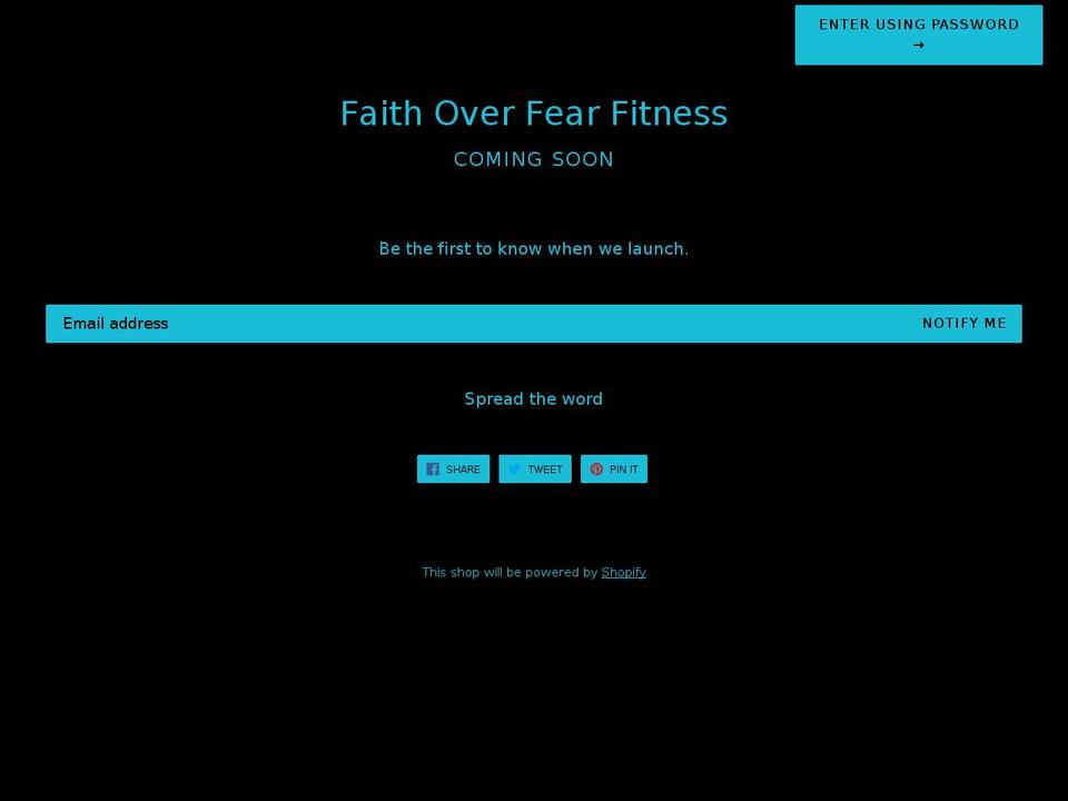 faithoverfearfitness.com — Shopify storefront screenshot