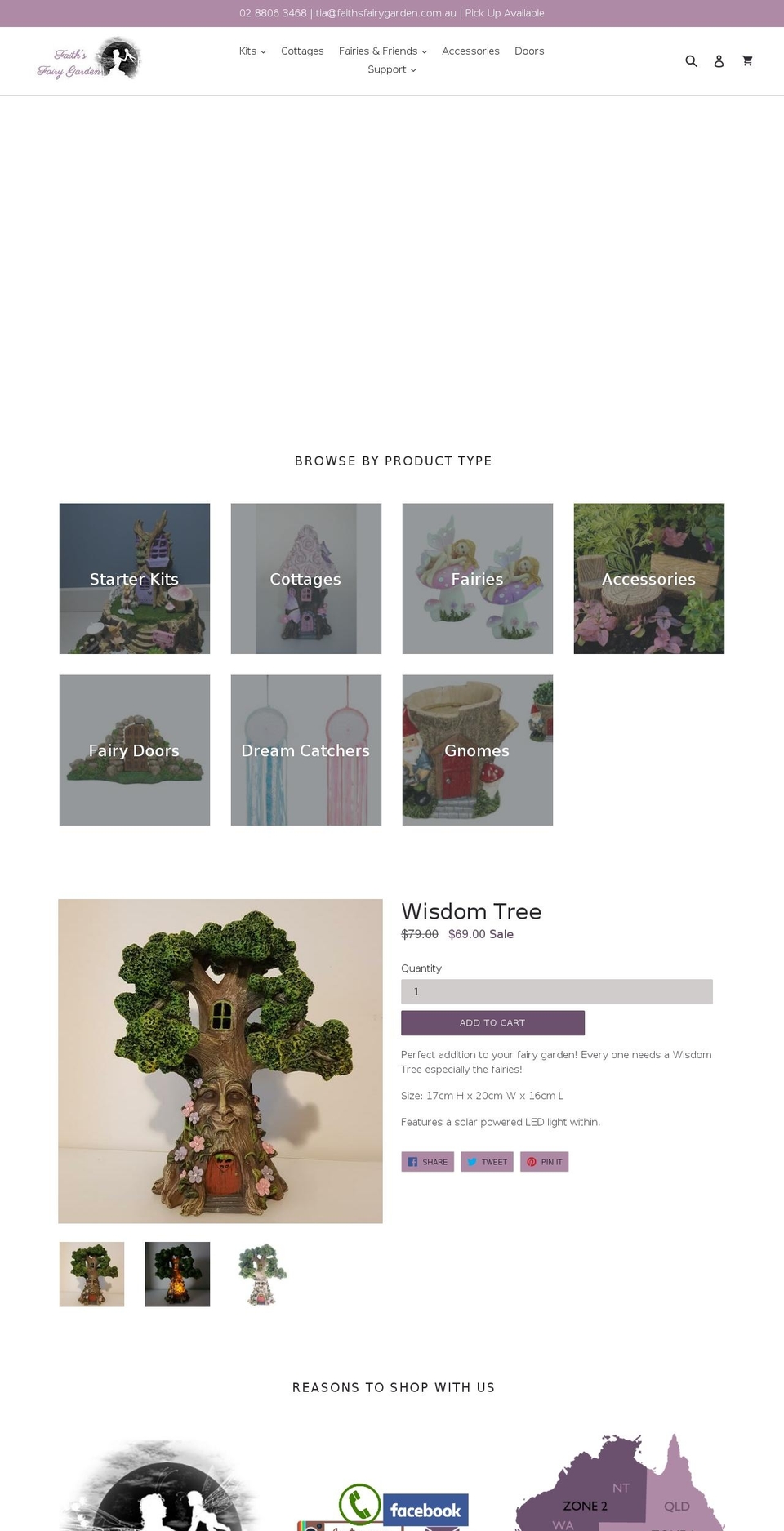 faithsfairygarden.com.au shopify website screenshot
