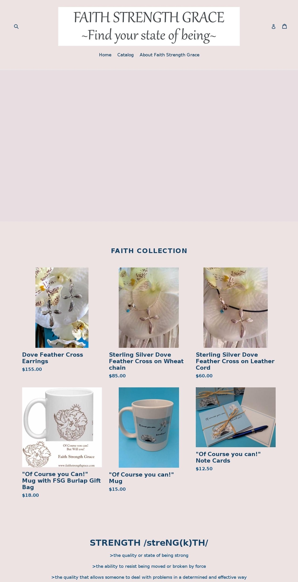 faithstrengthgrace.com — Shopify storefront screenshot