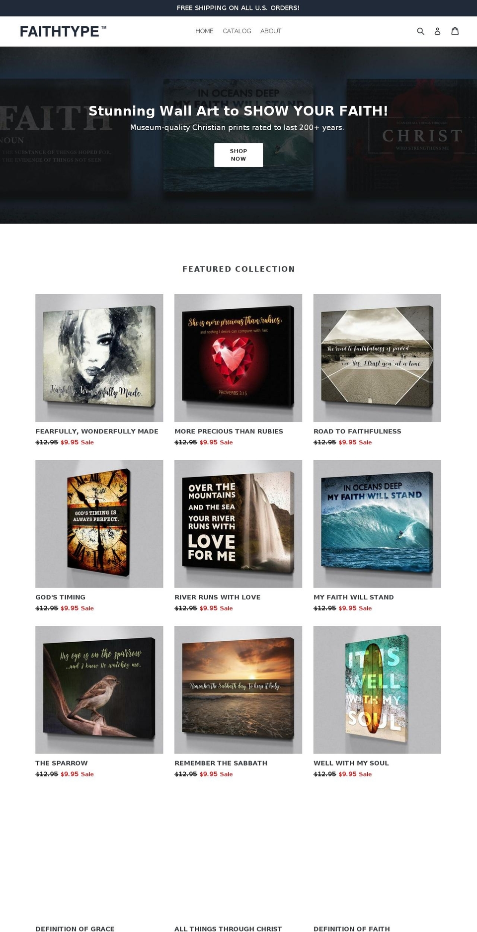 faithtype.com — Shopify storefront screenshot