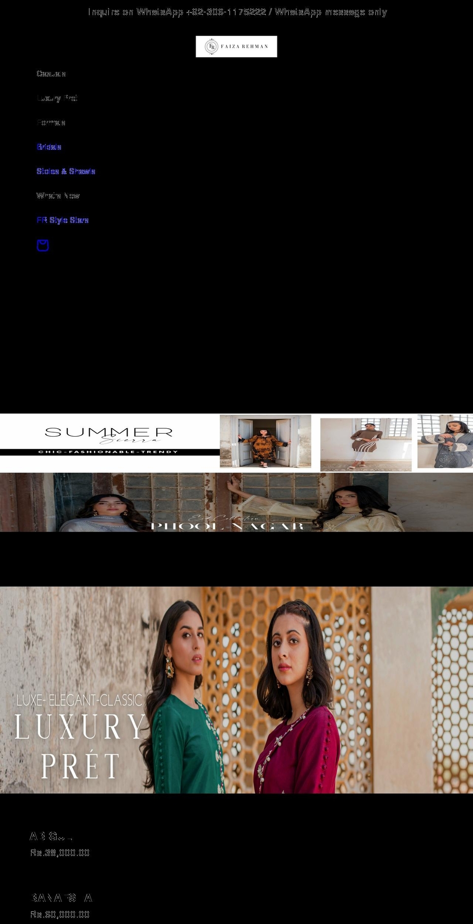 faizarehman.com shopify website screenshot