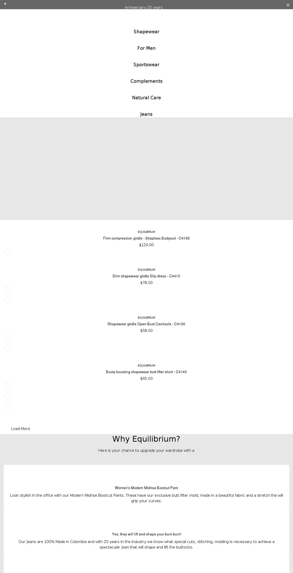 fajasequilibrium.com — Shopify storefront screenshot