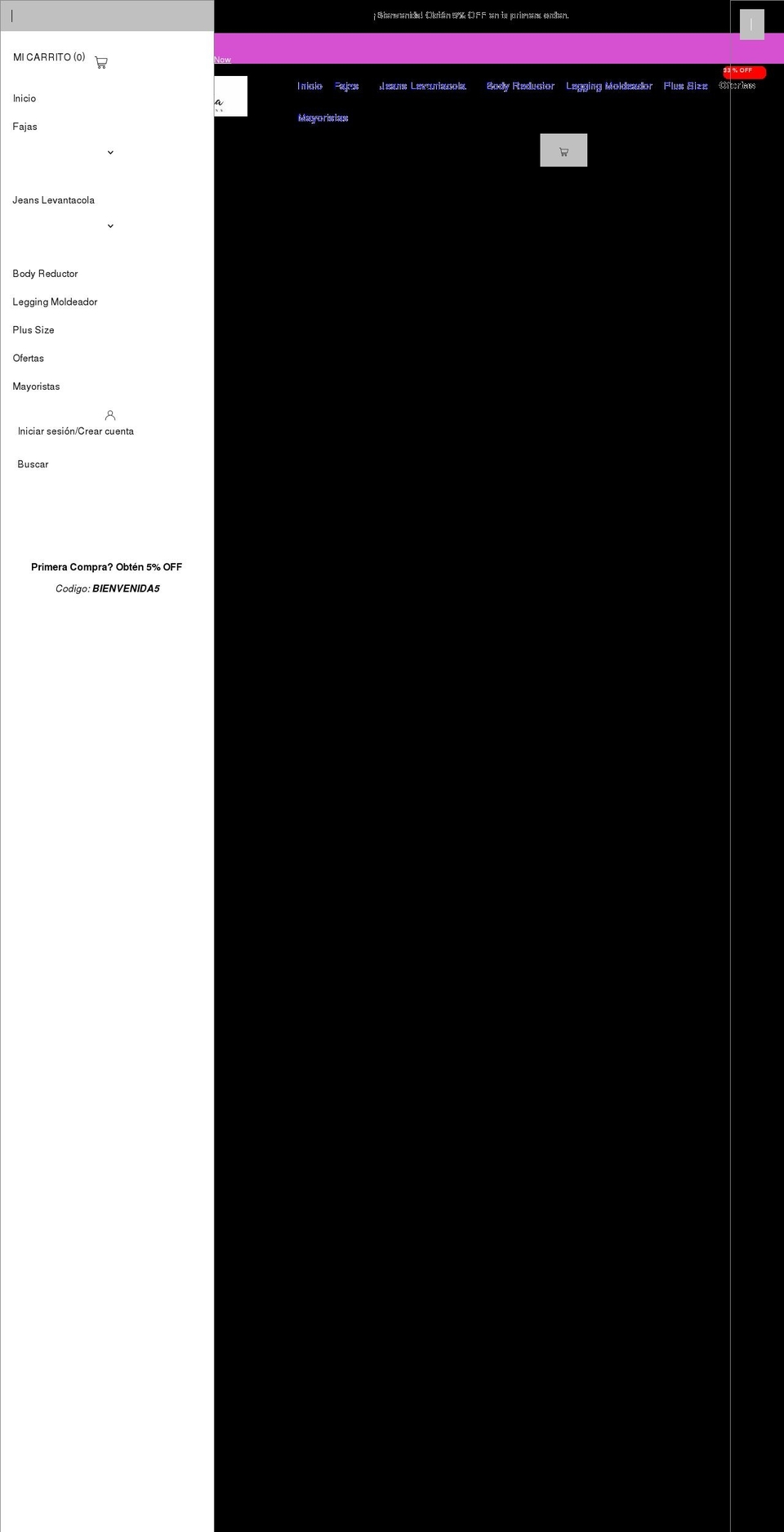 fajasmariana.com shopify website screenshot