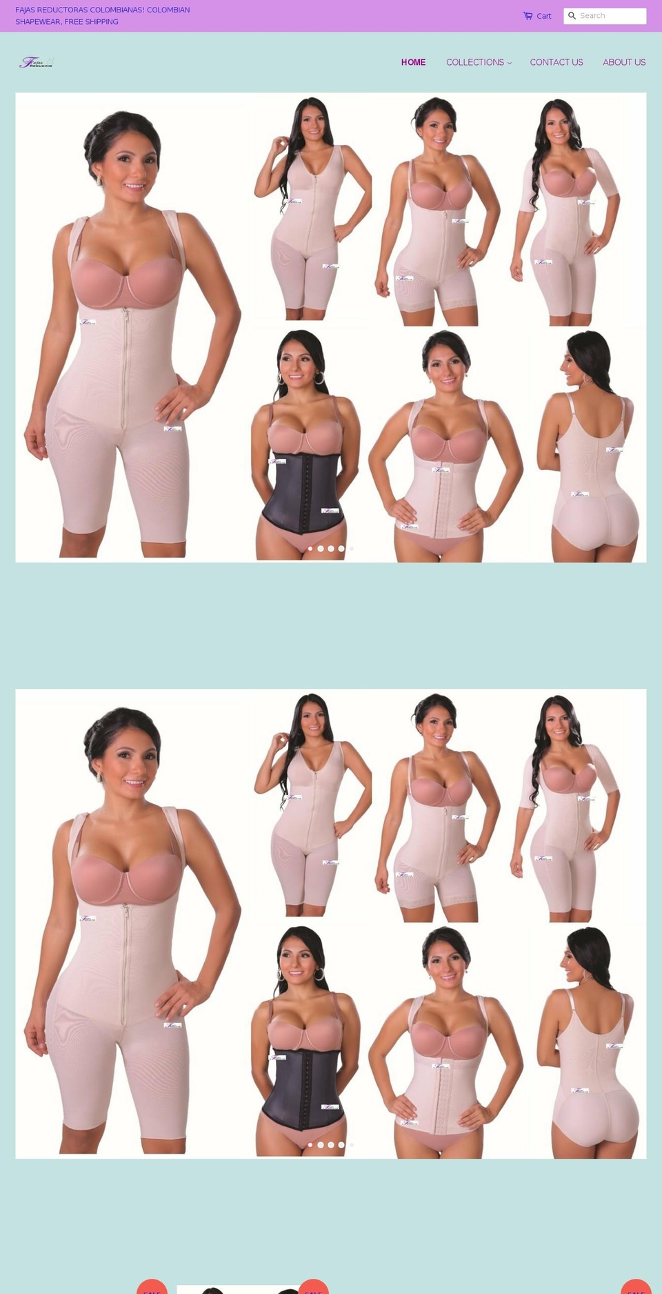 fajasreducing.com — Shopify storefront screenshot