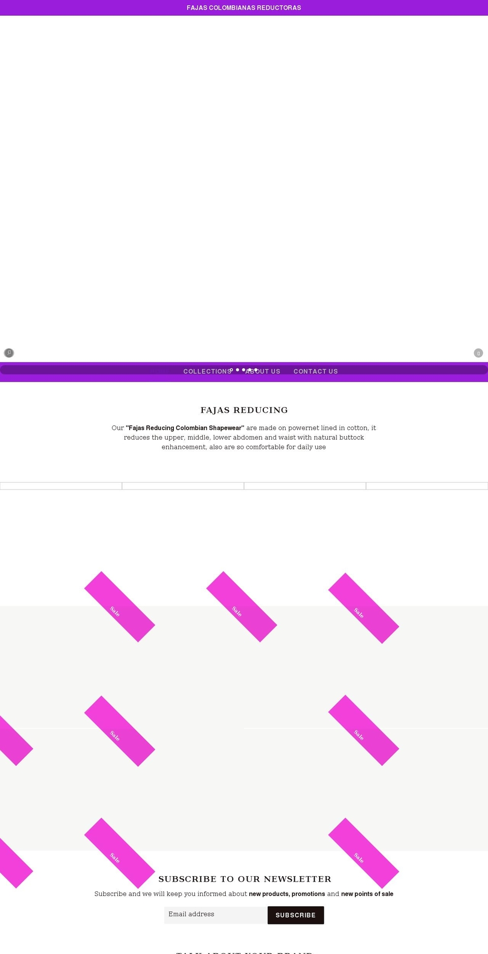 fajasreductorasnewyork.com — Shopify storefront screenshot