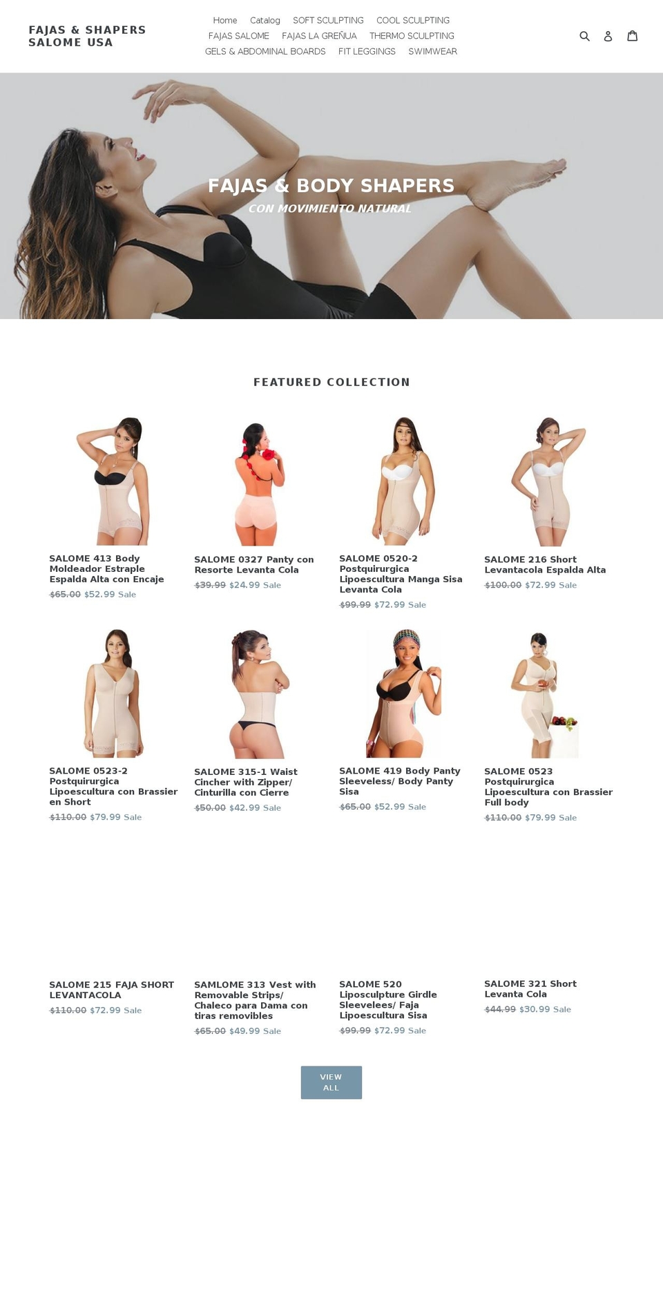 fajassalomeusa.com shopify website screenshot