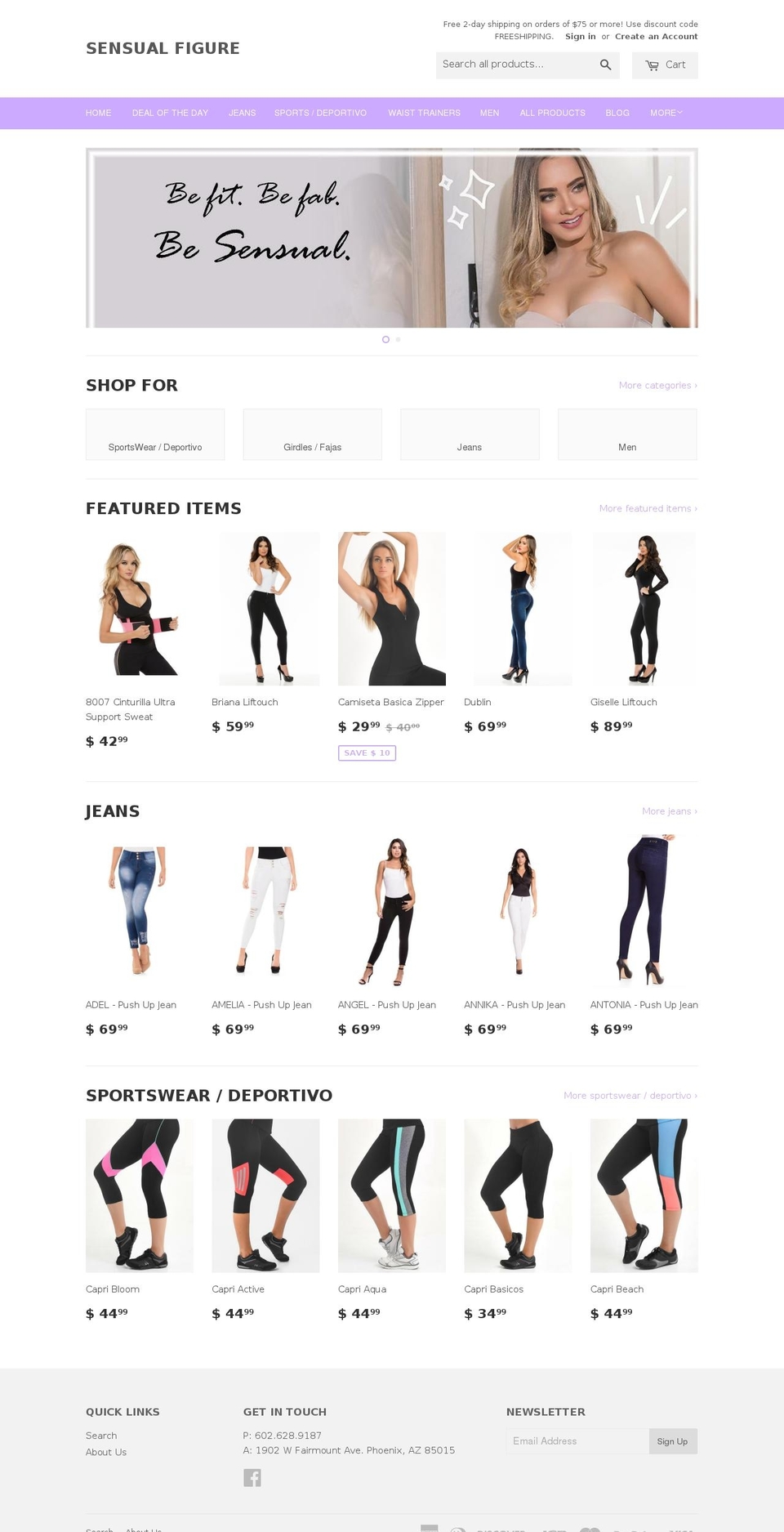 fajatesensual.com — Shopify storefront screenshot