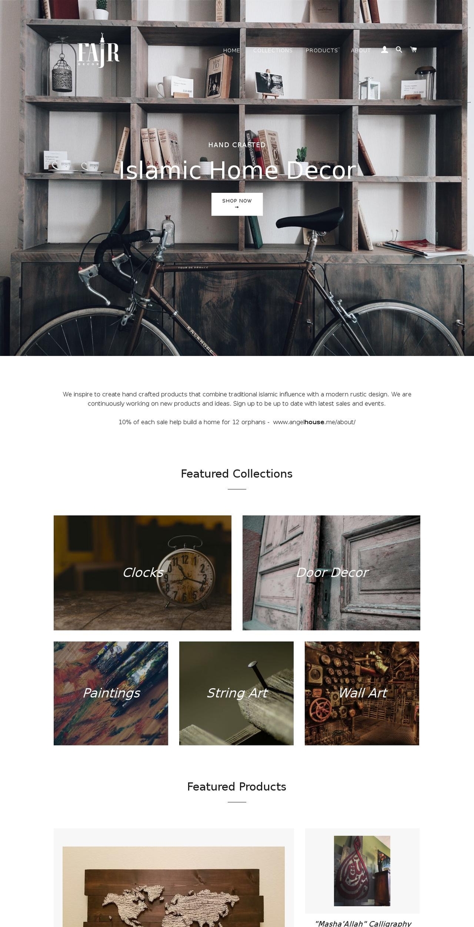 fajrdecor.com — Shopify storefront screenshot