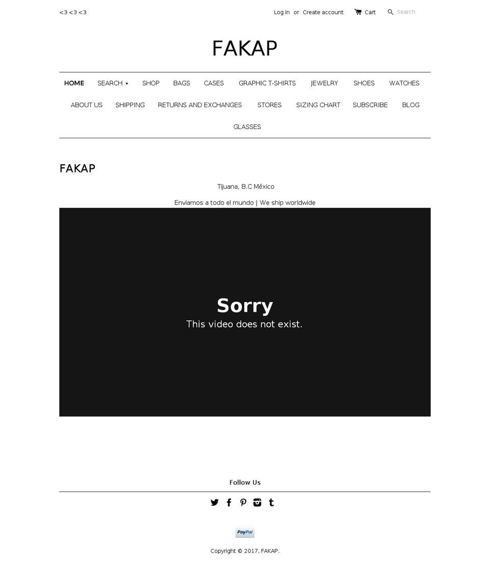 fakapstore.com shopify website screenshot