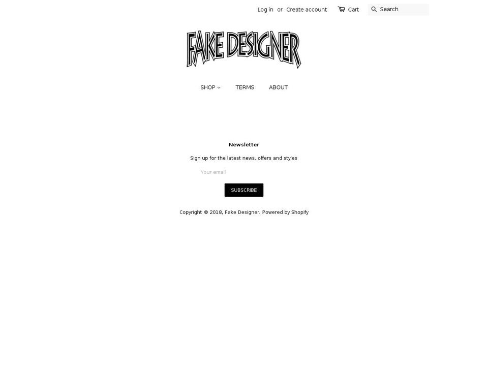 fakedesigner.net shopify website screenshot