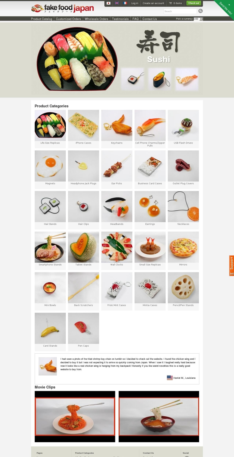 Radiance Shopify theme site example fakefoodjapan.com