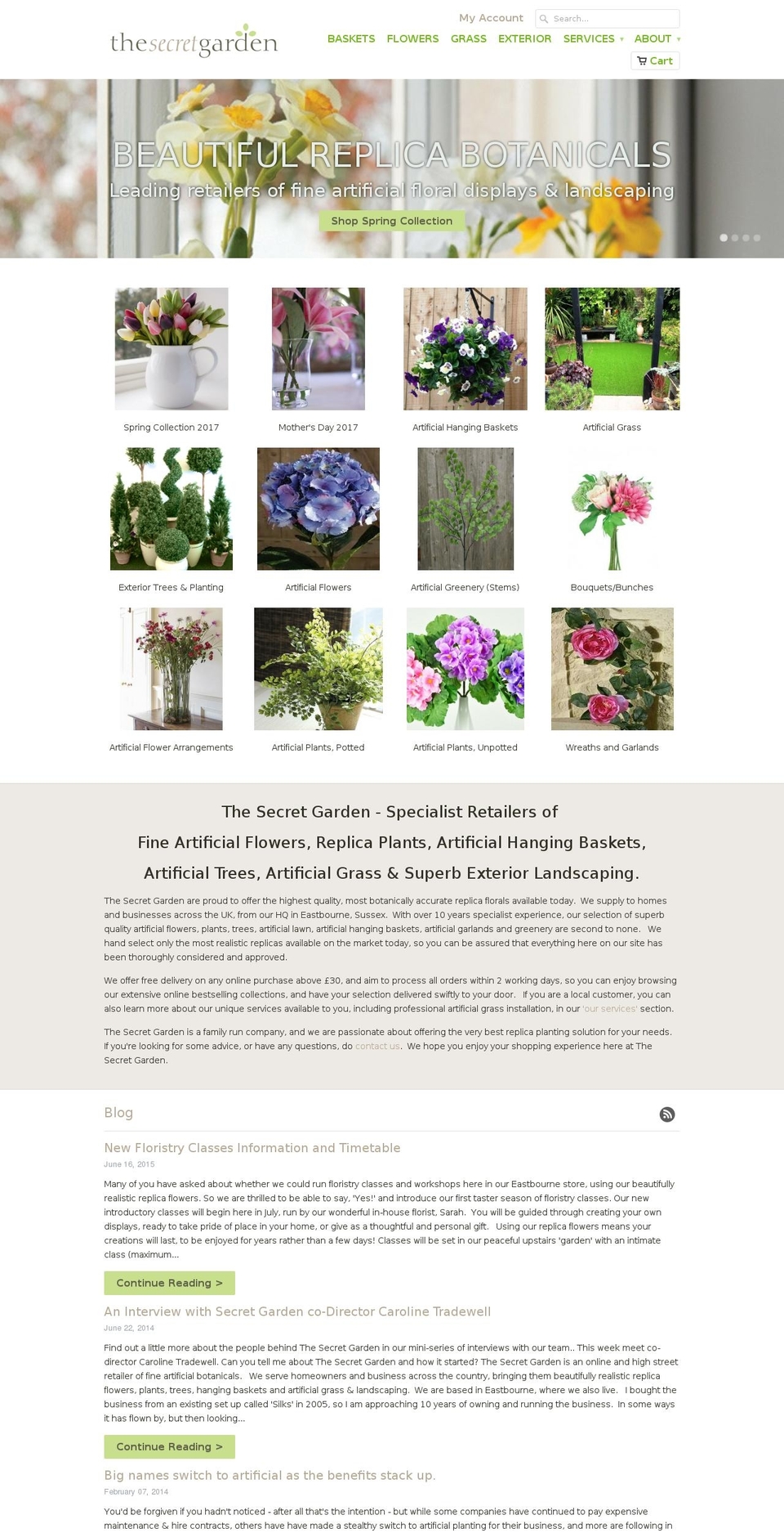 fakehangingbaskets.com shopify website screenshot