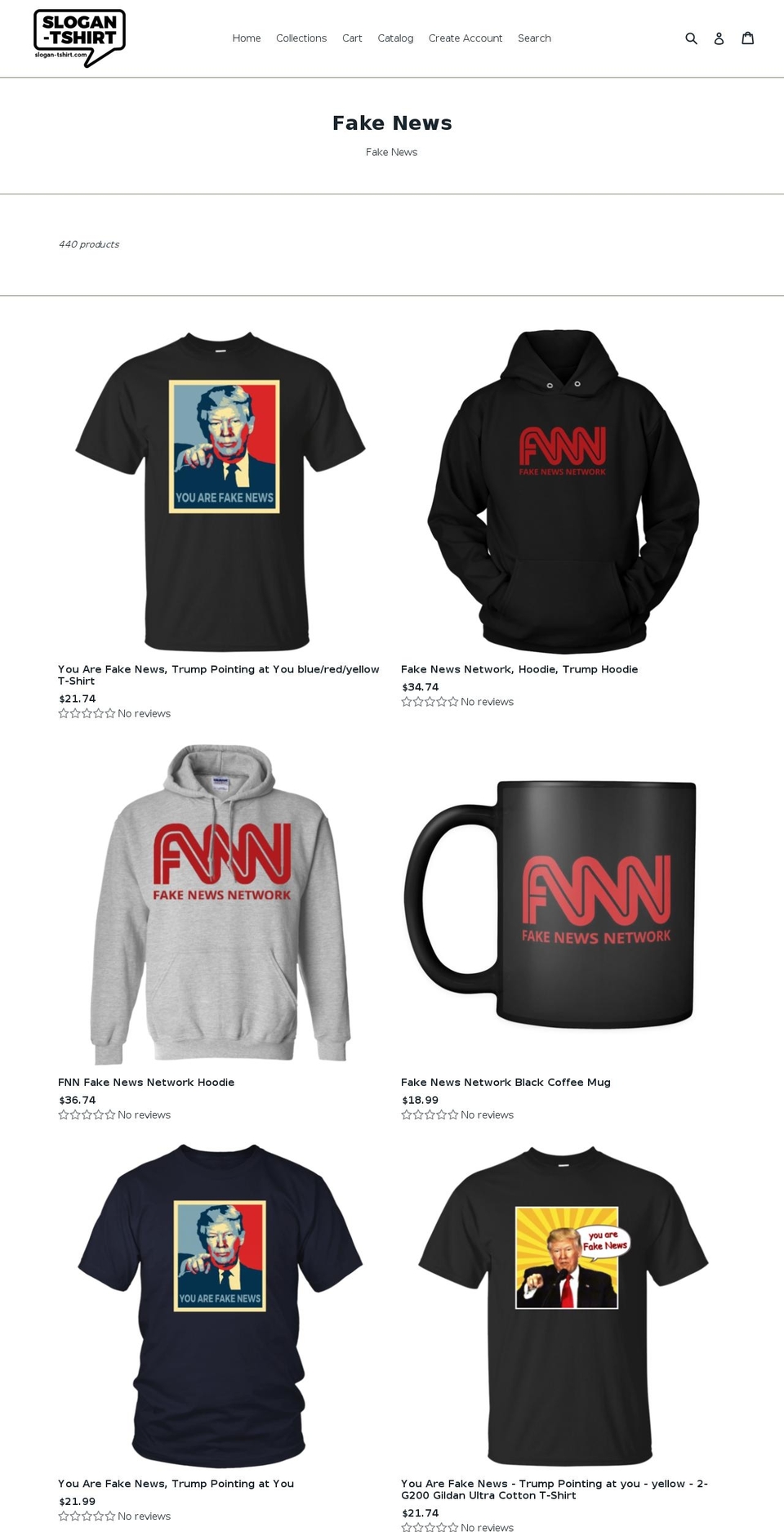 fakenewstshirt.com — Shopify storefront screenshot