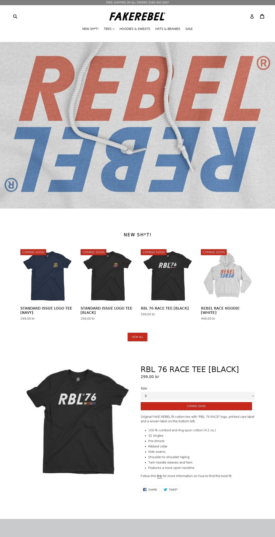 fakerebel.com — Shopify storefront screenshot
