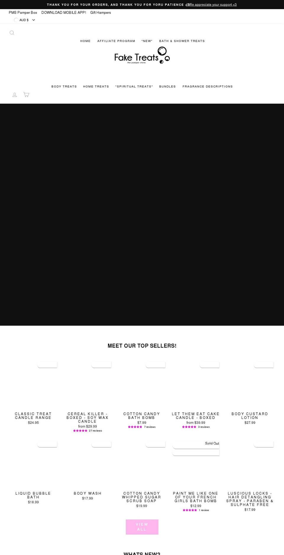 faketreats.com.au shopify website screenshot