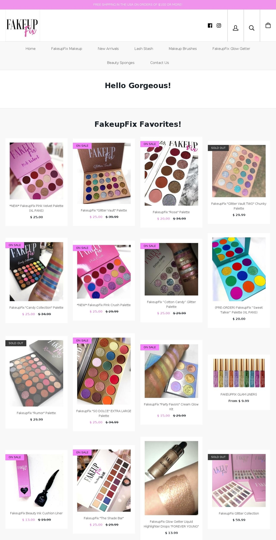 fakeupfix.com — Shopify storefront screenshot