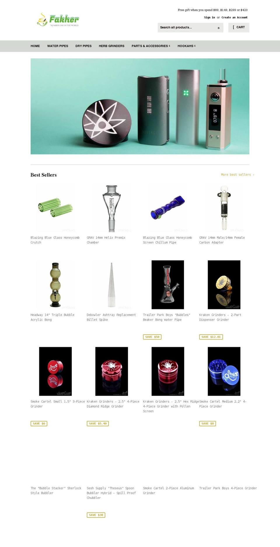 fakherstore.com shopify website screenshot