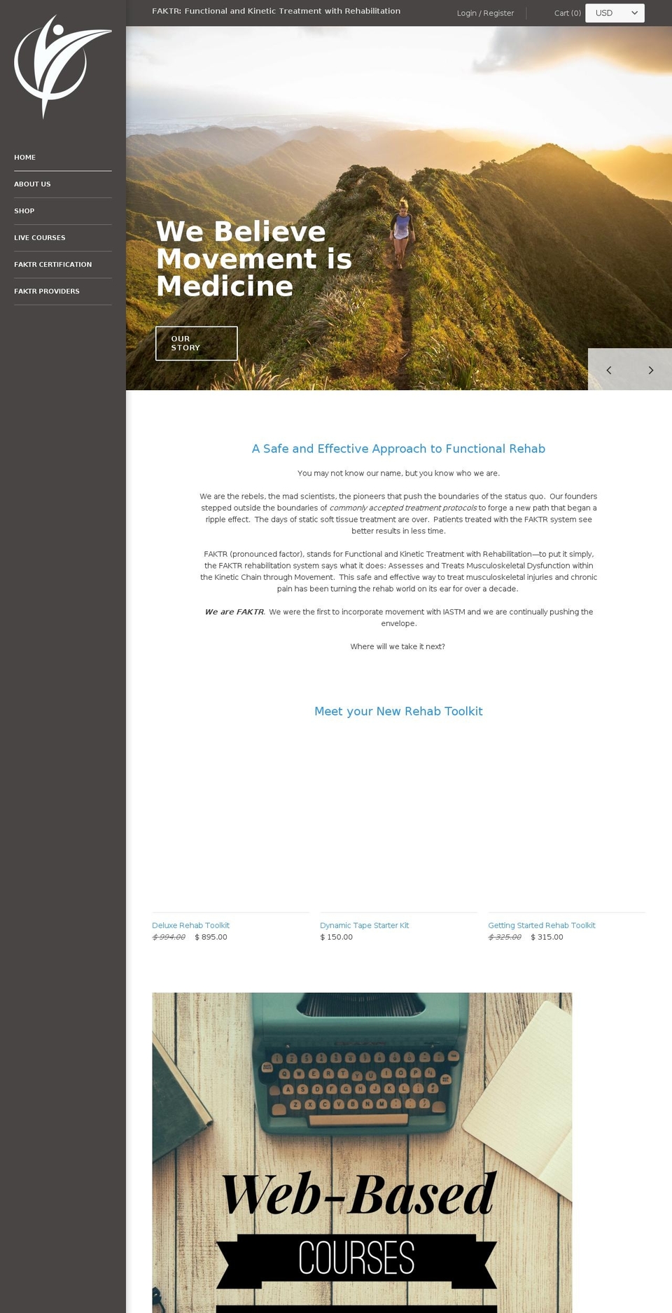 faktreducation.com shopify website screenshot