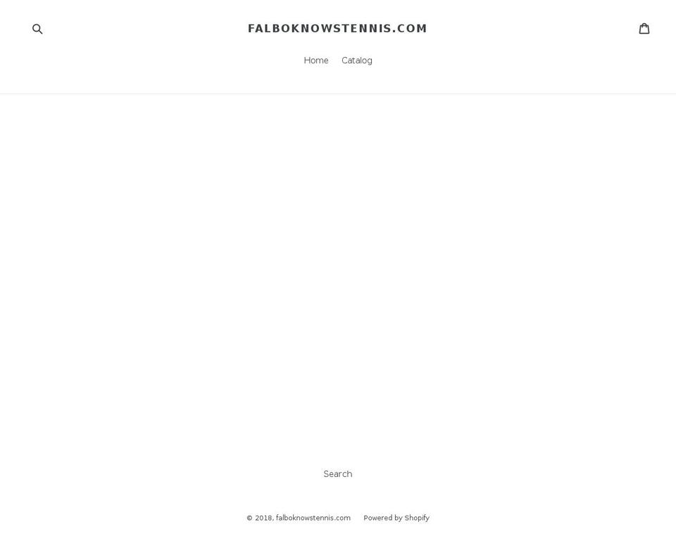 falboknowstennis.com — Shopify storefront screenshot