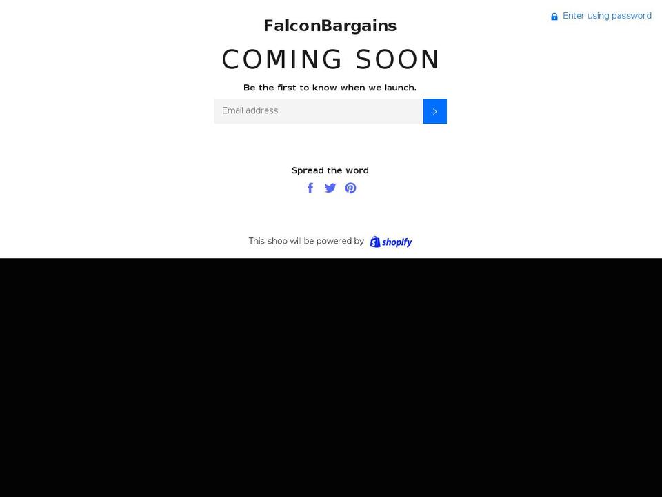 falconbargains.com — Shopify storefront screenshot