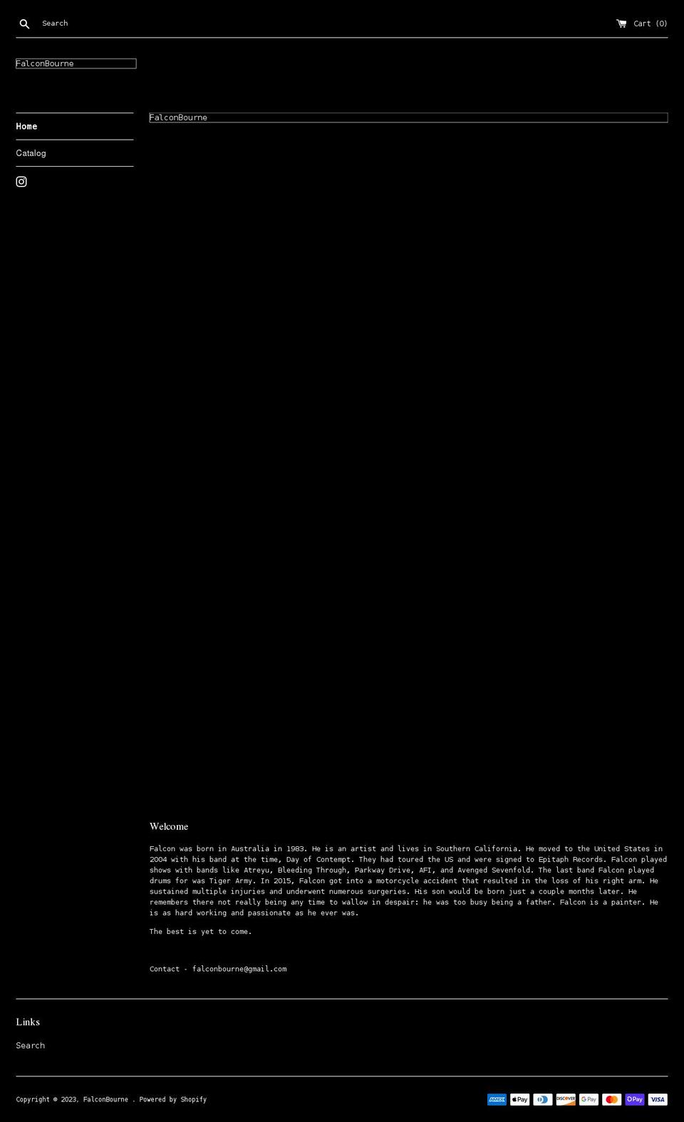 falconbourne.com shopify website screenshot