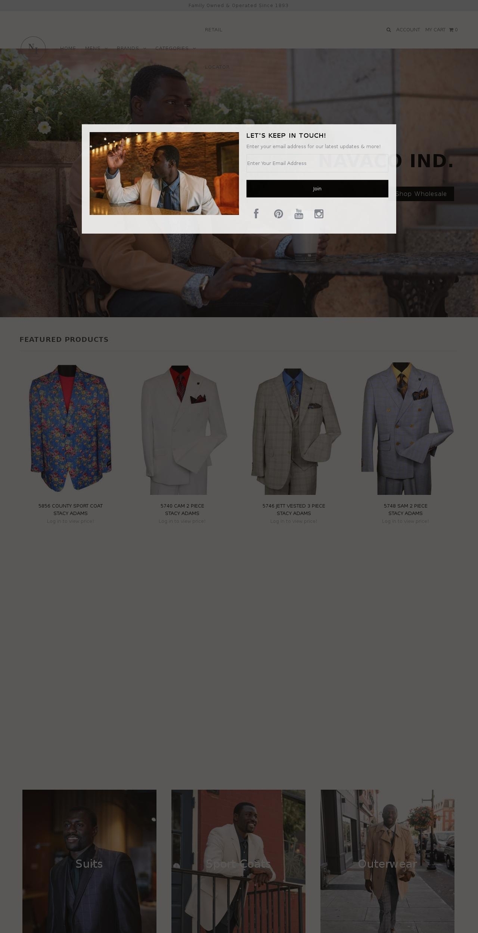 falconesuits.com shopify website screenshot