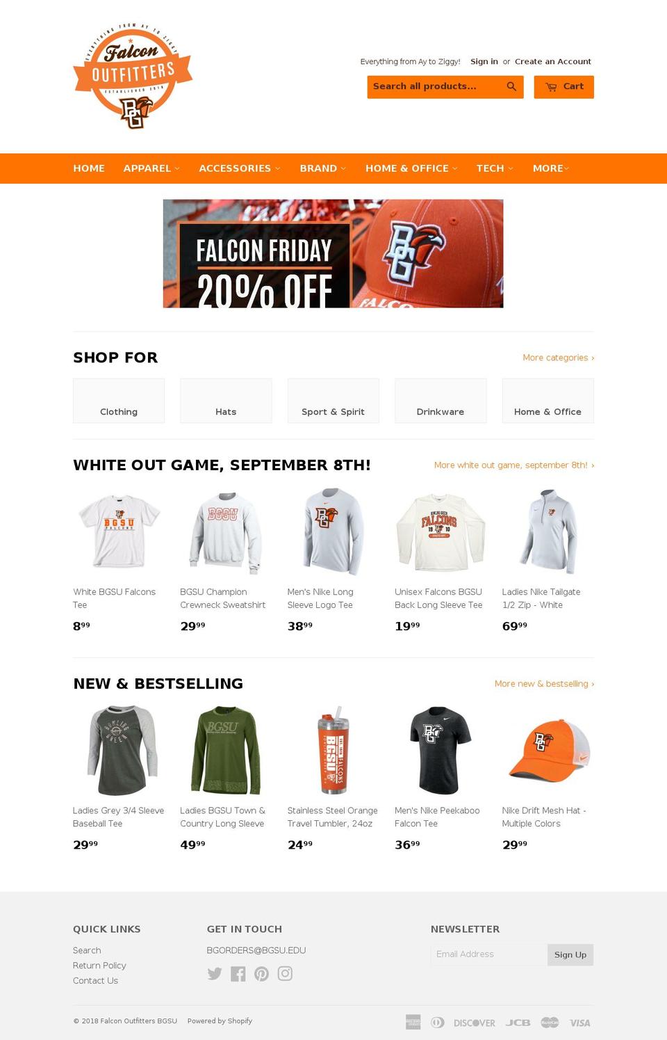 falconteamstore.com — Shopify storefront screenshot