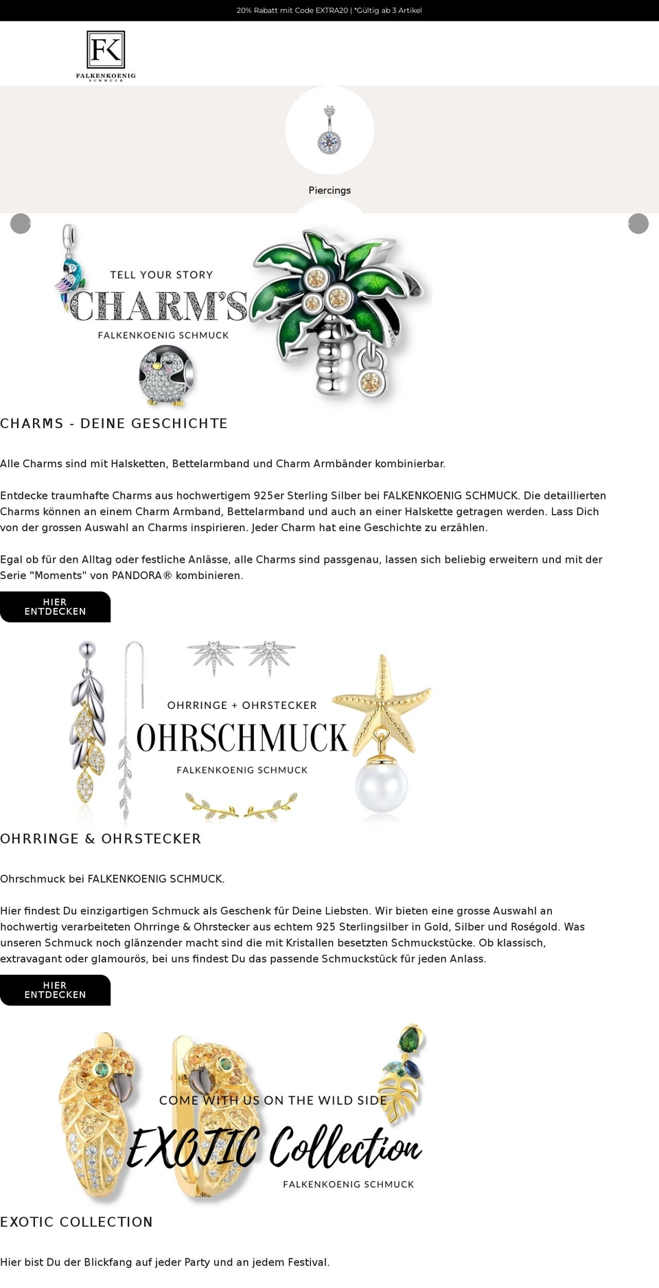 falkenkoenig.com — Shopify storefront screenshot