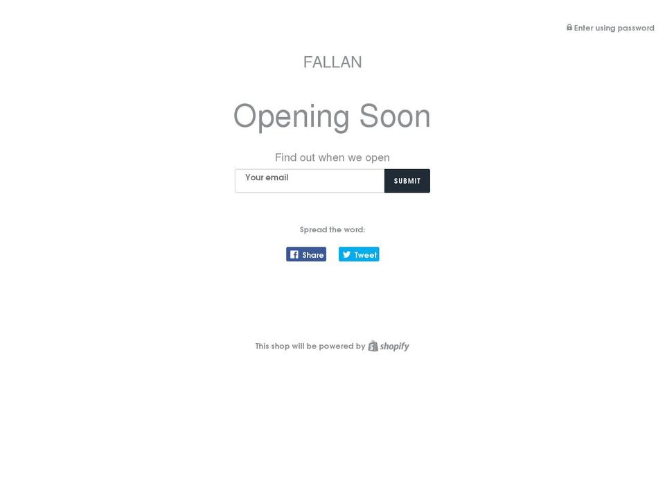 fallan.no shopify website screenshot