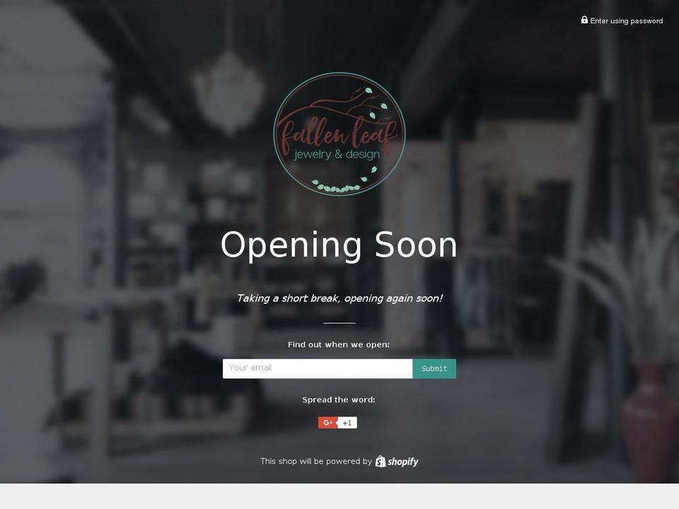 fallenleafdesign.com shopify website screenshot