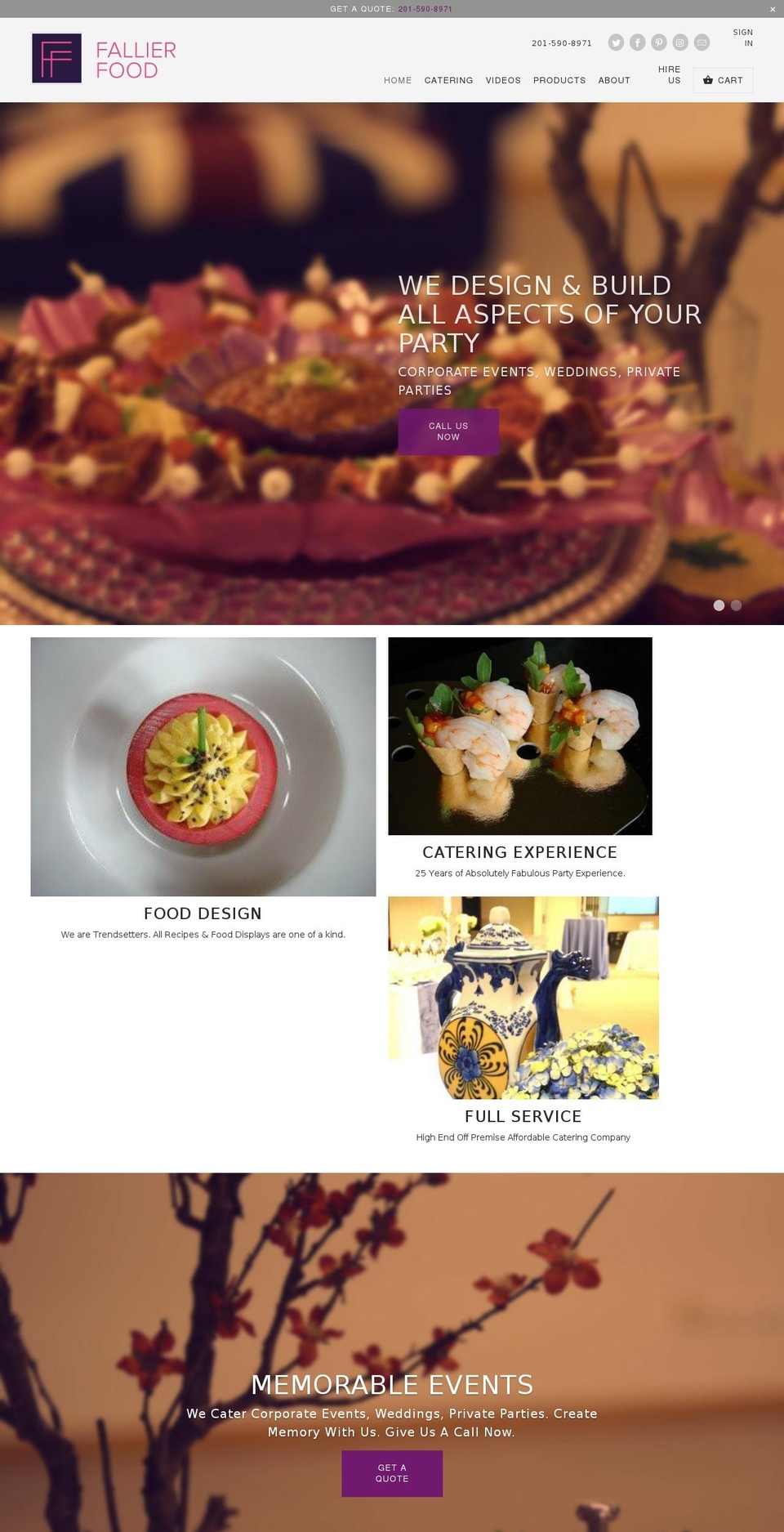 fallierfood.com shopify website screenshot