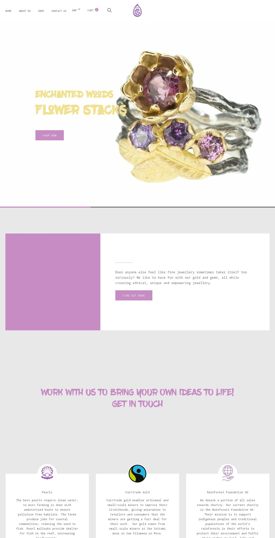 fallinggems.com — Shopify storefront screenshot