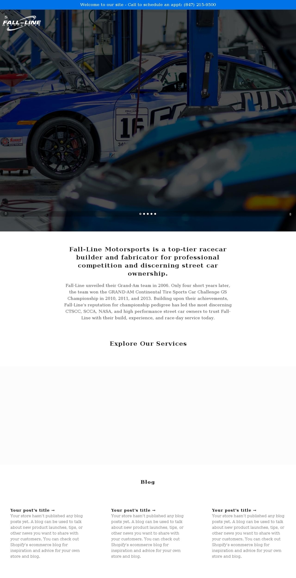 falllinemotorsports.com shopify website screenshot