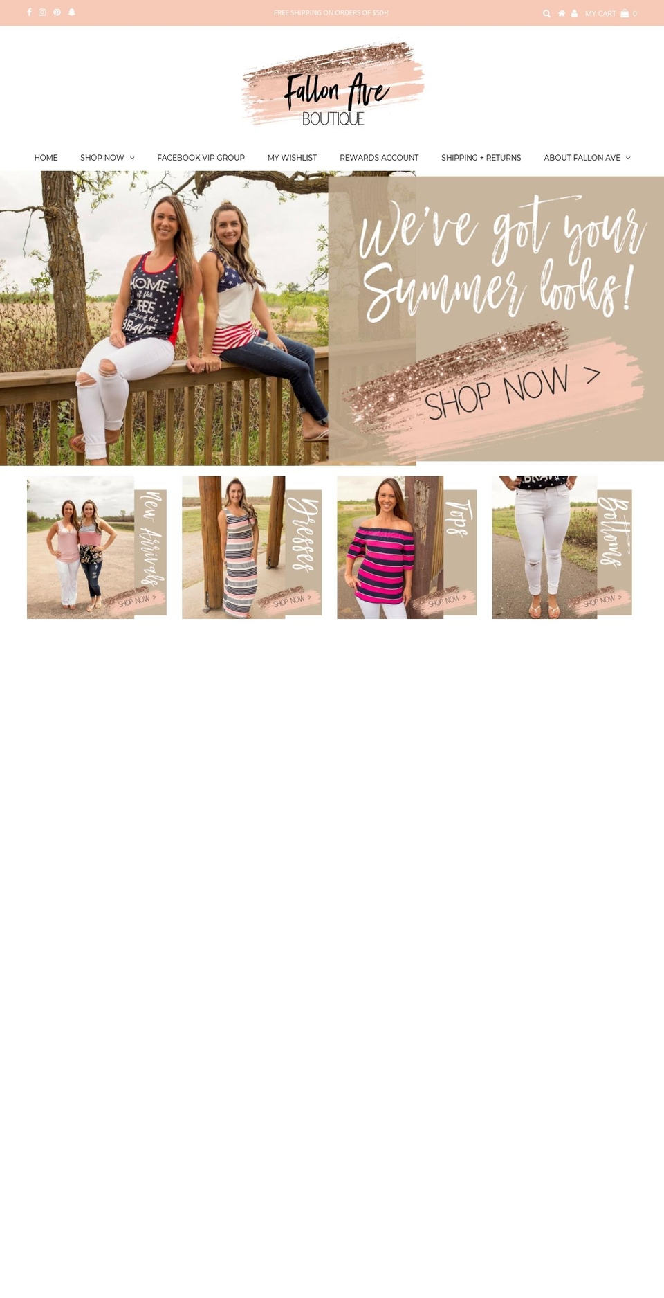 fallonaveboutique.com — Shopify storefront screenshot
