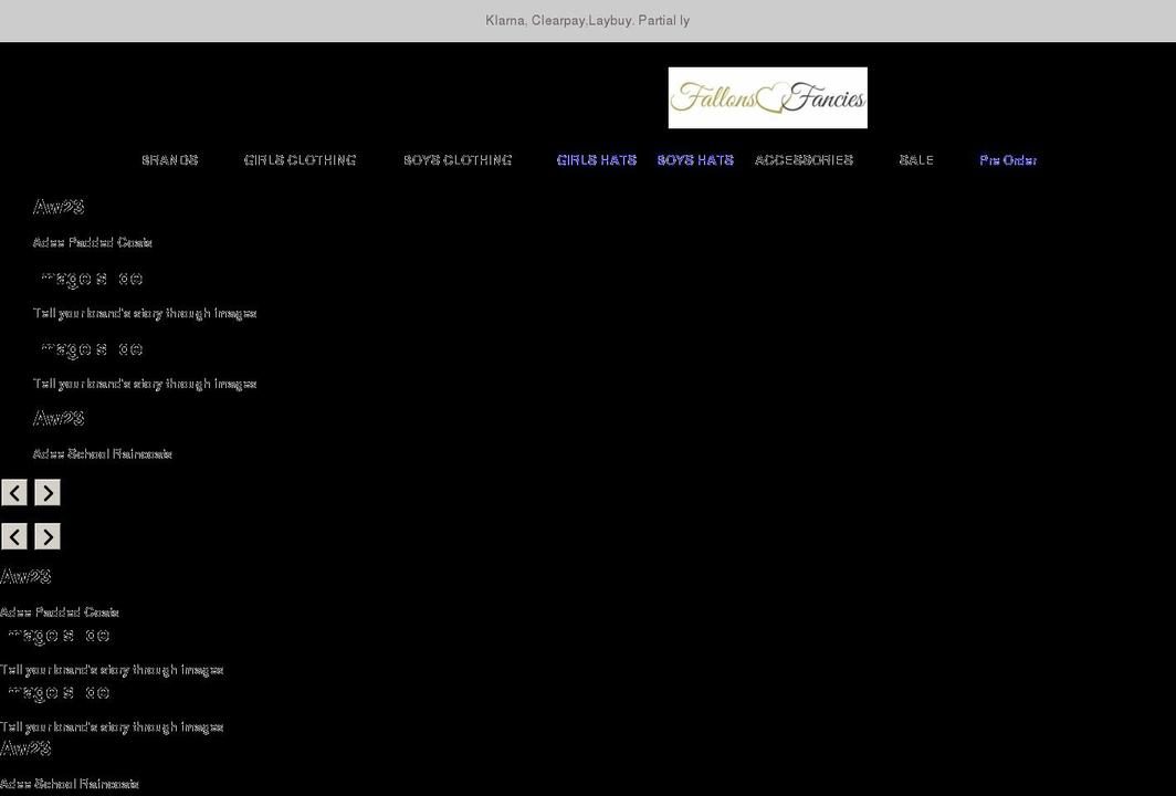 fallonsfancies.com shopify website screenshot