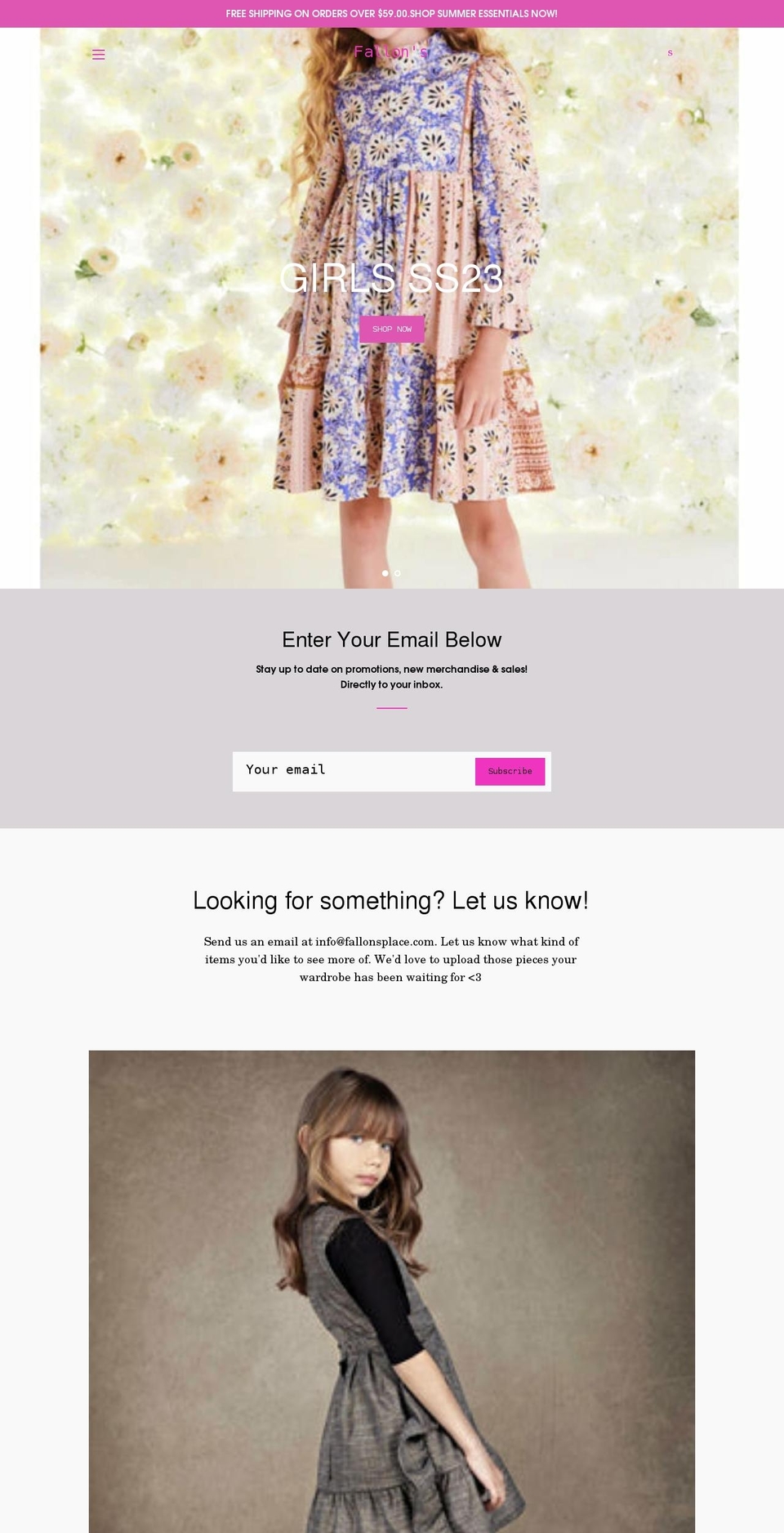 fallonsplace.com shopify website screenshot