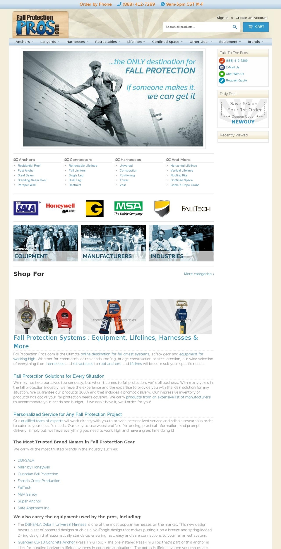 fallprotectionpros.com — Shopify storefront screenshot