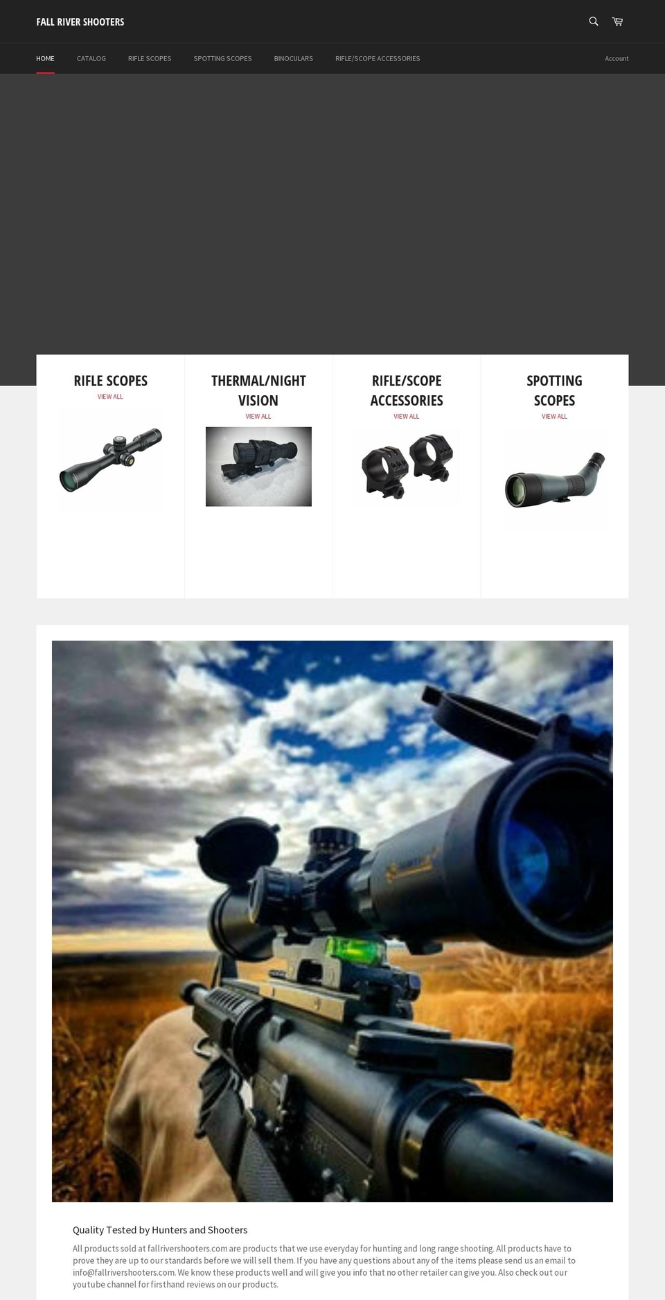 fallrivershooters.com shopify website screenshot