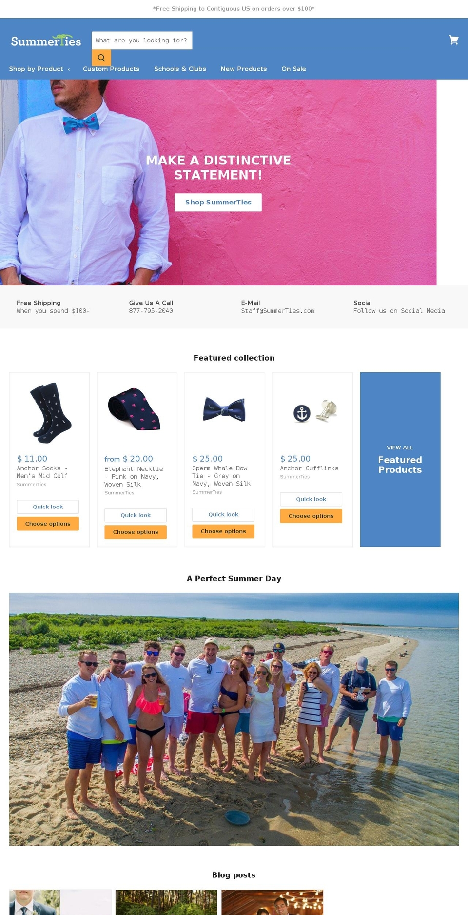 fallties.com — Shopify storefront screenshot