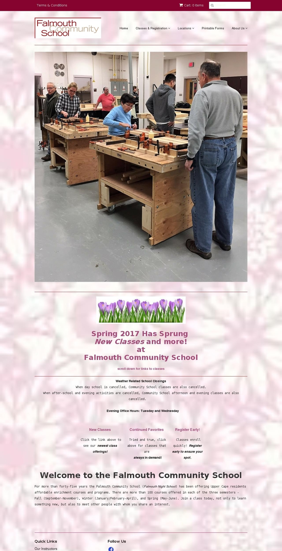 falmouthcommunityschool.com shopify website screenshot