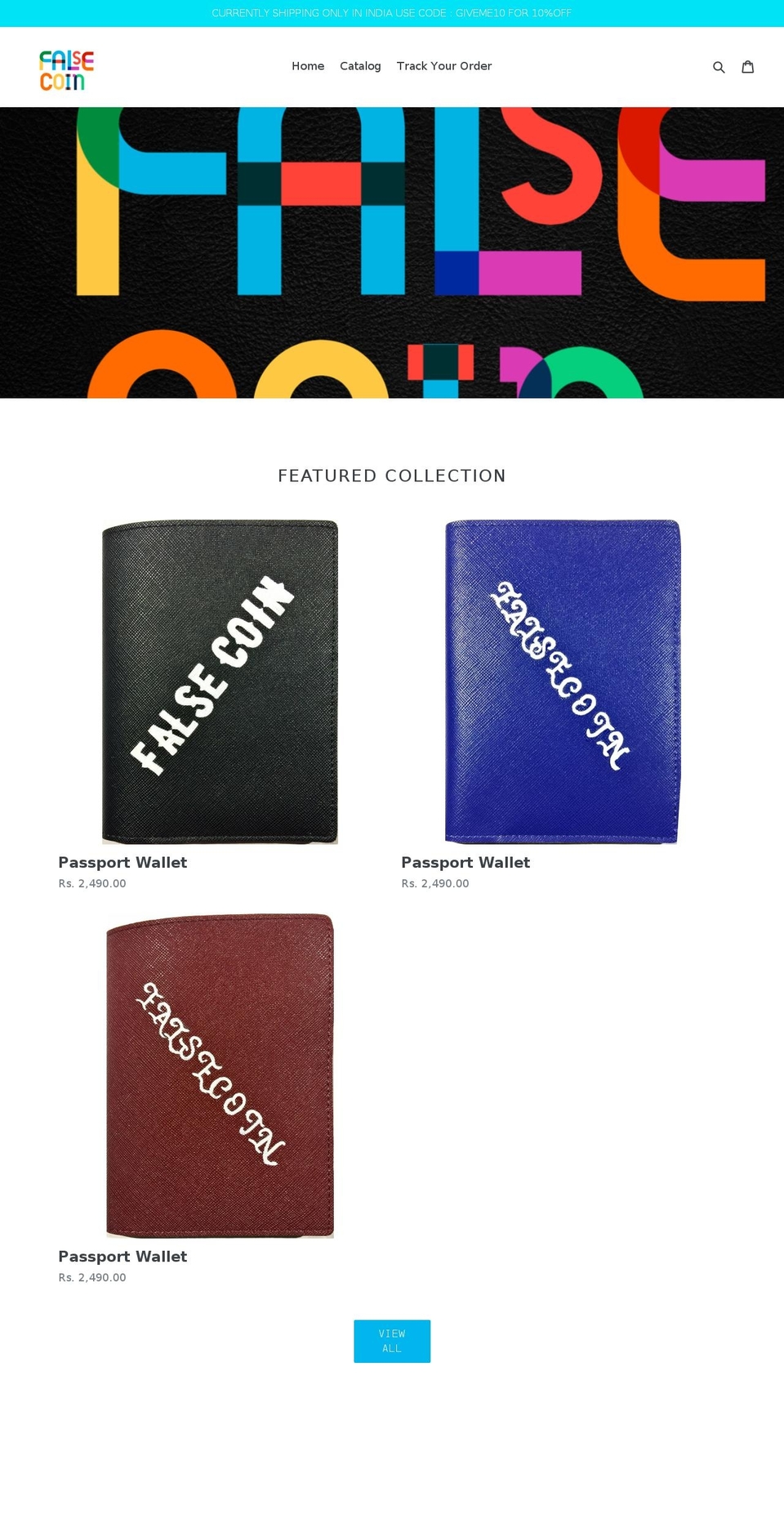 falsecoin.com — Shopify storefront screenshot