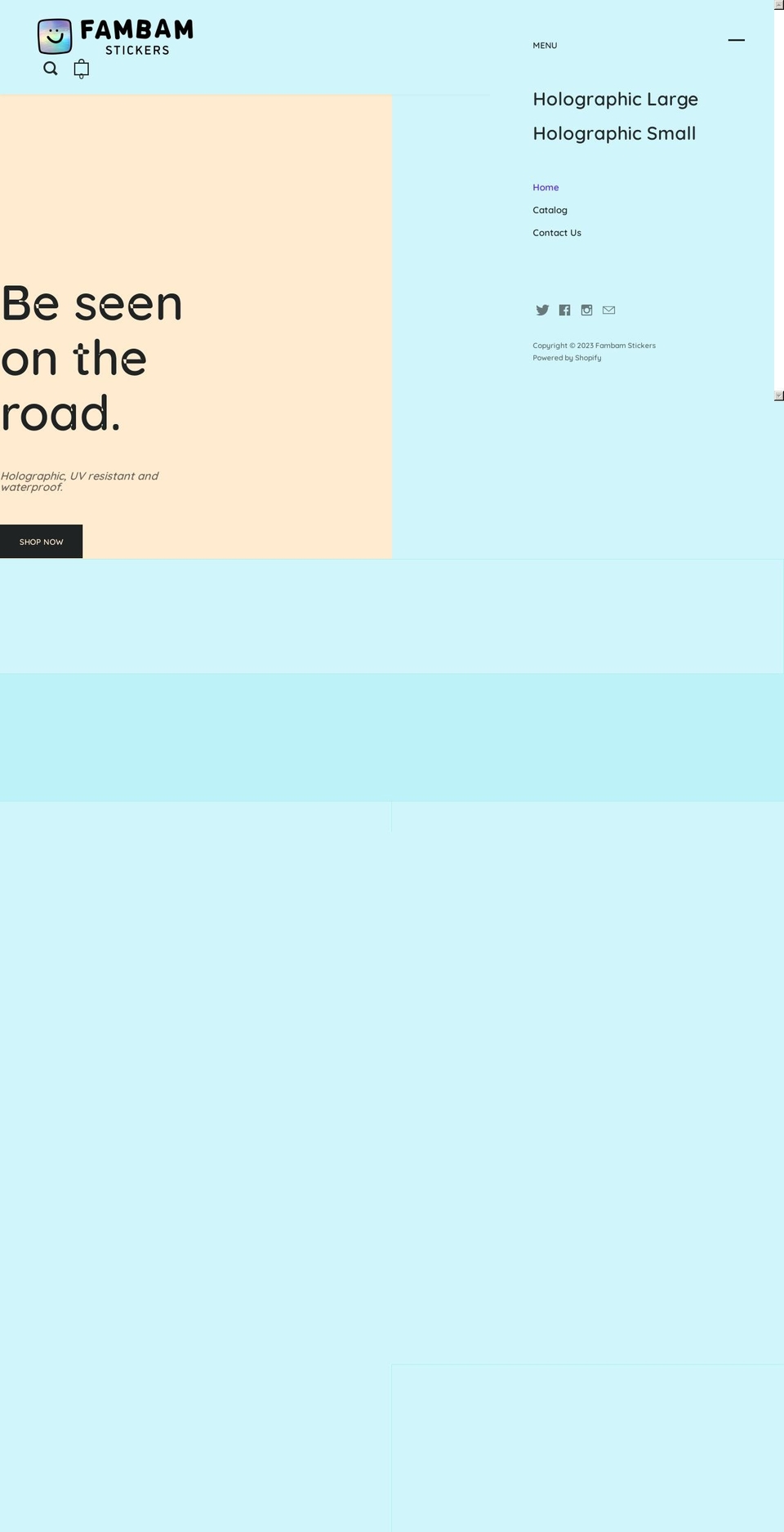 fambamstickers.com.au shopify website screenshot