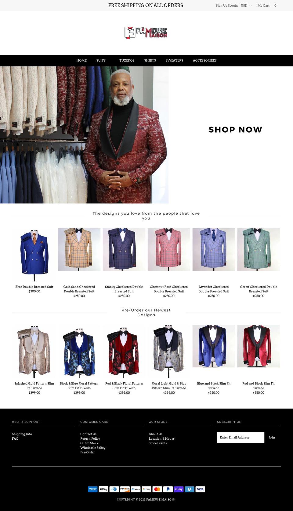fameusemaison.com shopify website screenshot